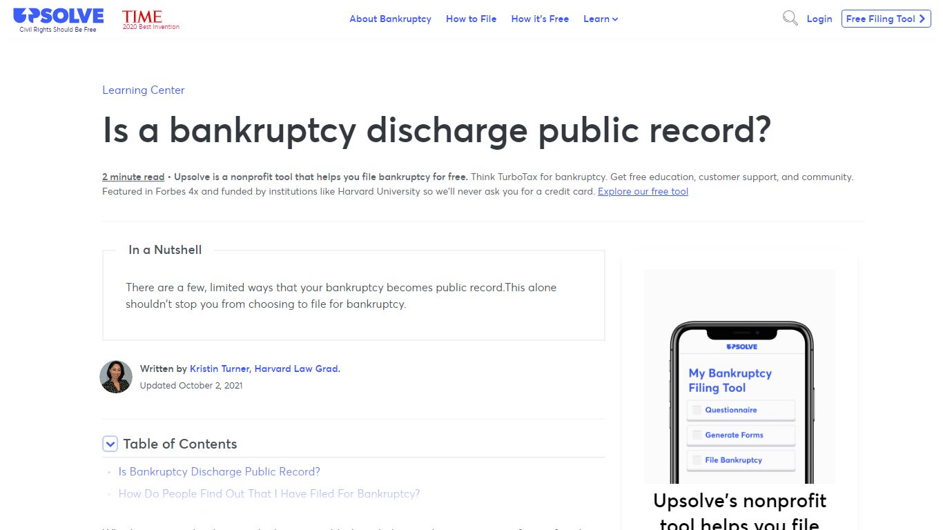 Is a bankruptcy discharge public record? - Upsolve